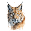 Majestätisches Luchs-Aquarell