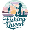 Fishing Queen - Sunset Silhouette