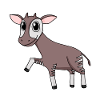 Okapi forest giraffe motif