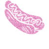 Hot Dog Adult Pink Diamonds