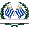 Flags Uruguay laurel wreath banner