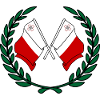 Flags Malta in laurel wreath