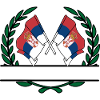 Flags Serbia laurel wreath banner