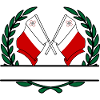 Drapeaux Malte couronne de laurier bannière