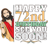 Hyvää 72. syntymäpäivää nähdään pian Hauska Jeesus-meemi