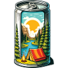 Camping Lagerfeuer Dose