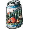Camping Lagerfeuer Dose