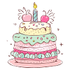 Torta di buon compleanno