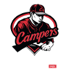 Parody team of baseball campers