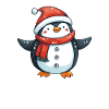 Penguin Snowman Christmas Penguin Cute