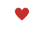 Letter u red heart