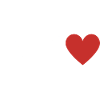 Letter w Red Heart