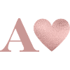 Roségold Herz Buchstabe