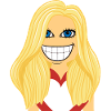 Blonde woman in love