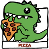 Pizza Dinosaur Dino Gift Idea