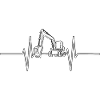 Heartbeat with excavator
