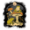 Frog Frogs Amphibians Mushrooms Nature