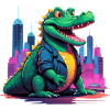 Crocodile cool en ville