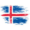Drapeau islandais utilisé