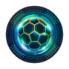 Neon Fußball Tech Emblem