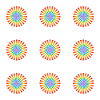 Regenbogen-Blumen