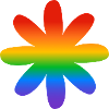 Fleur arc-en-ciel
