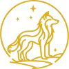 Golden Holy Wolf - Line Art