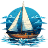 Segelboot im Meeresrauschen