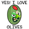 I LOVE OLIVES CARTOON