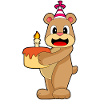 Bear Birthday Candle Cake