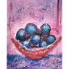Blueberrys on pastel background