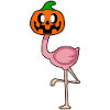 Flamingo Halloween Pumpkin