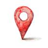 L’icône GPS détermine l’emplacement