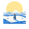 Pingouin Paysage Glacé Pingouin Mignon