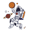 Astronaute Dunk Planète