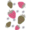 Strawberries Pink Green