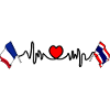 Cardio Heart Flag France Thailand