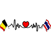 Cardio heart Flag Belgium Thailand