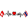 Cardio Heart Flag Switzerland Thailand