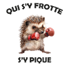 Qui s'y frotte s'y pique, hérisson boxeur Humour