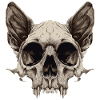 Zombie Cat Skull