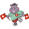 Switzerland Hippos Fan