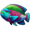 Parrotfish Fish Cute Parrotfish