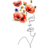 Lady Lineart Poppies
