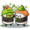 Kawaii Sushi with Wasabi