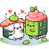 Kawaii Sushi with Wasabi