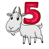Motif Chèvre 5ème Anniversaire - Cinq ans