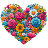 Heart Flowers Love