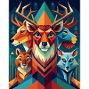 Geometric Forest Animals