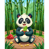 Panda mignon - Illustré
